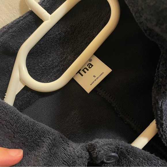 Cute TNA Aritizia Terry Cloth Dress 👗 BLUE NAVY - Picture 3 of 8